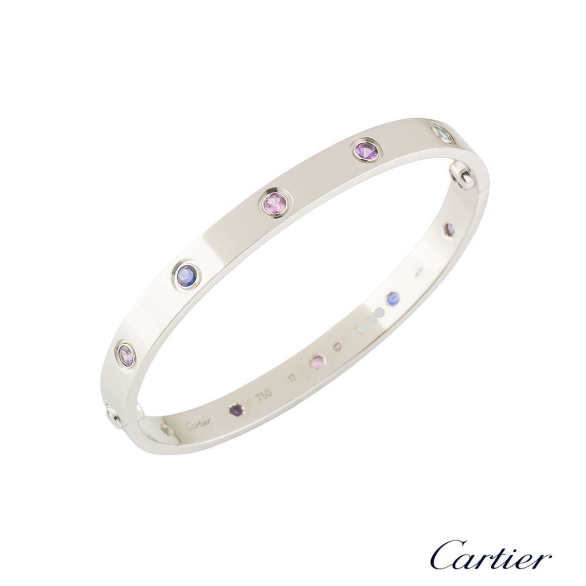 cartier love bracelet multicolor stones